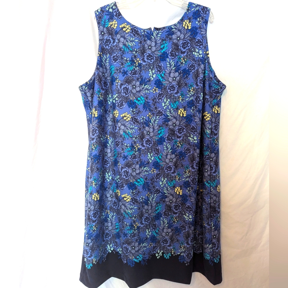 Talbot's plus size blue floral dress